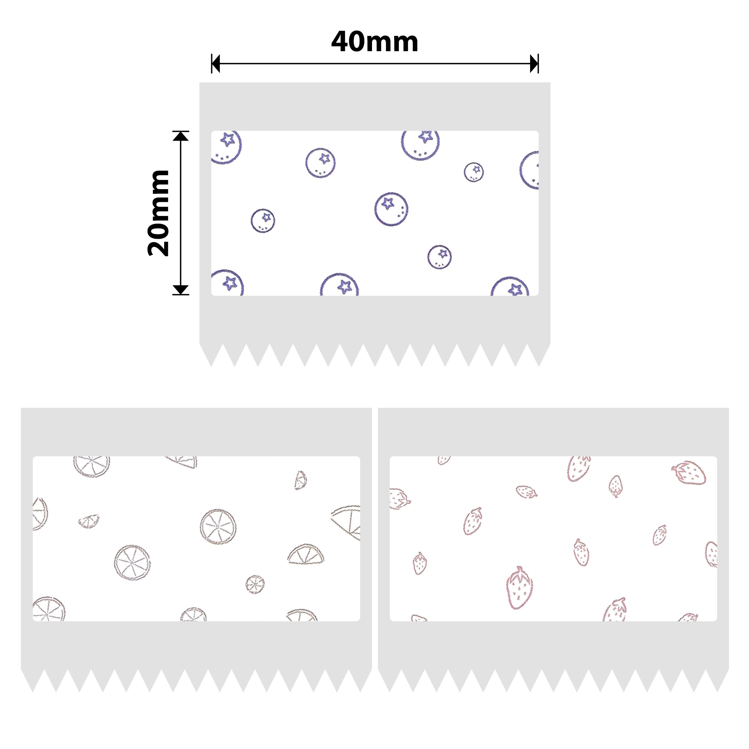 NB229 - NIIMBOT - B1 / B21 / B3S / B4 - 40X20MM - 320 FRUIT SHADING LABELS