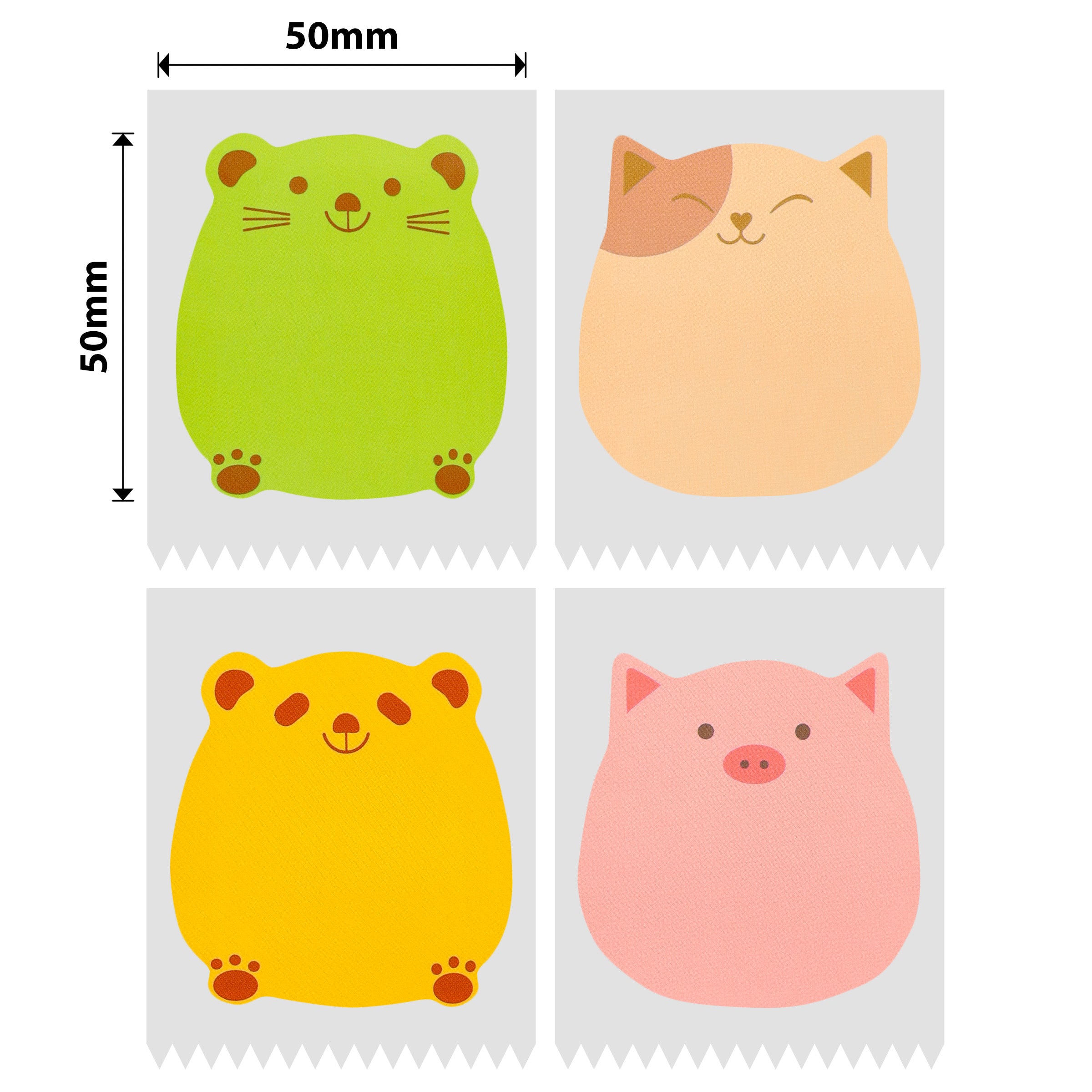 NB237 - NIIMBOT - B1 / B21 / B3S / B4 - 50 x 50 mm - 150 étiquettes thermiques - Motif animalier