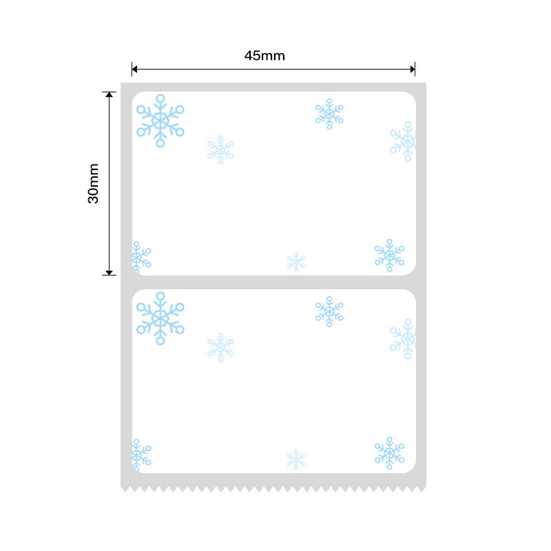 NB238 - NIIMBOT - B1 / B21 / B3S / B4 - 45X30MM - 230 LABELS PER ROLL - SNOW BLUE DESIGN