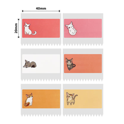 NB240 - NIIMBOT - B1 / B21 / B3S / B4 - 40X20MM - 320 CAT RED/ORANGE LABELS
