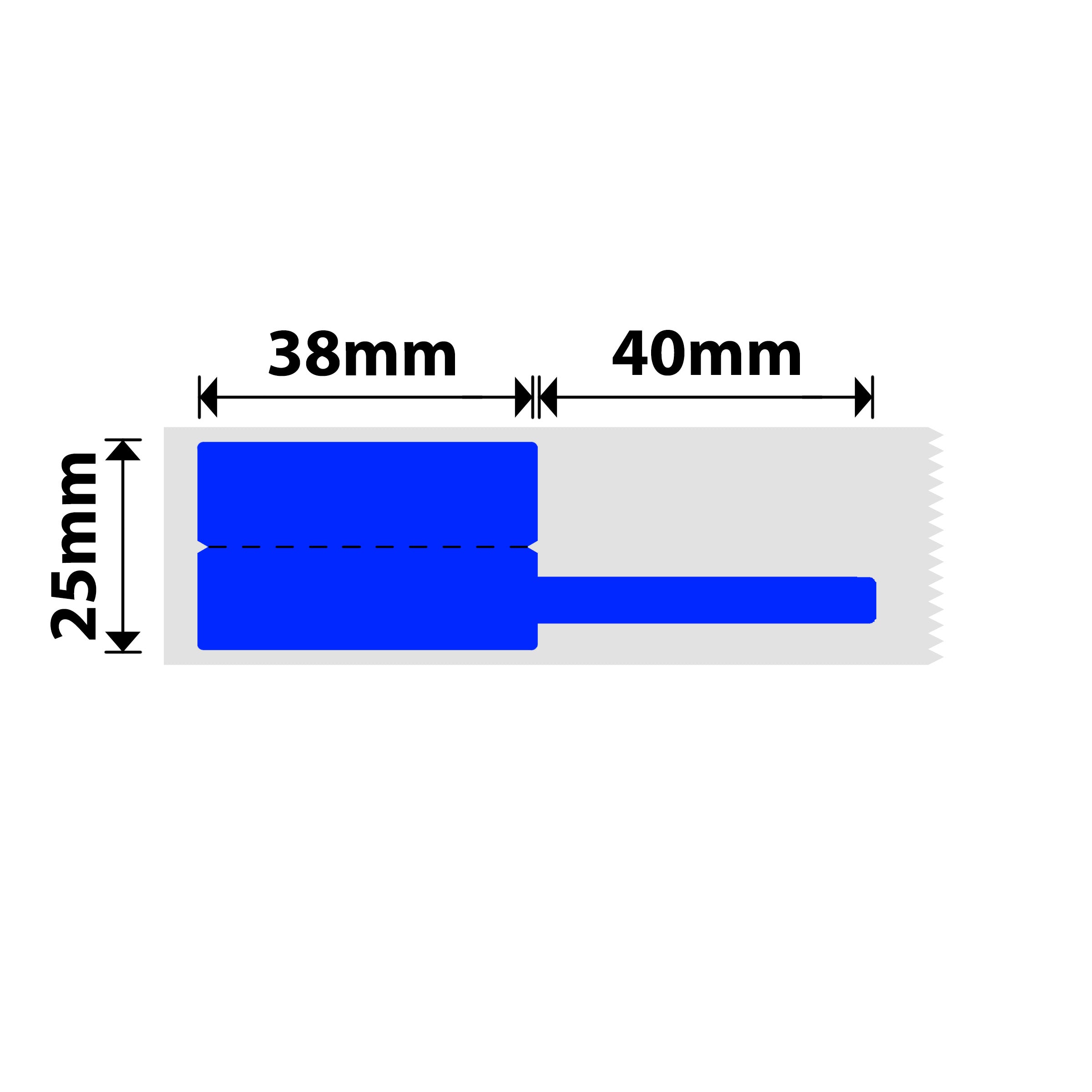 NB249 - NIIMBOT - B1 / B21 / B3S / B4 - 25X78MM - 100 BLUE CABLE LABELS