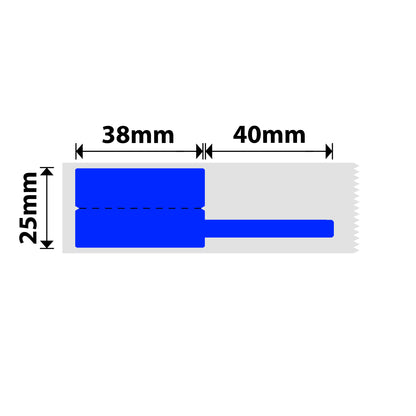 NB249 - NIIMBOT - B1 / B21 / B3S / B4 - R02F - 25 x 78 mm (25 x 38 + 40 x 7) - 100 étiquettes thermiques bleues - Câble 