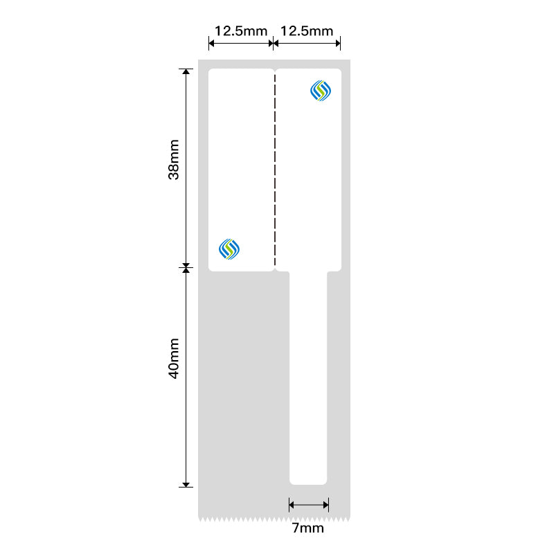 NB253 - NIIMBOT - B1 / B21 / B3S / B4 - R02F - 25X78MM (25X38+40X7) - 100 LABELS PER ROLL - CMC LOGO - CABLE DESIGN