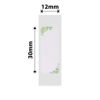 NB272 - NIIMBOT - D11 / D101 / D110 / H1S - R12X30MM - 210 ETICHETTE PER ROTOLO - DESIGN FOGLIE VERDI