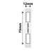 NB276 - NIIMBOT - D11 / D101 / D110 / H1S - 12X75MM - 90 SIMPLE CABLE LABELS