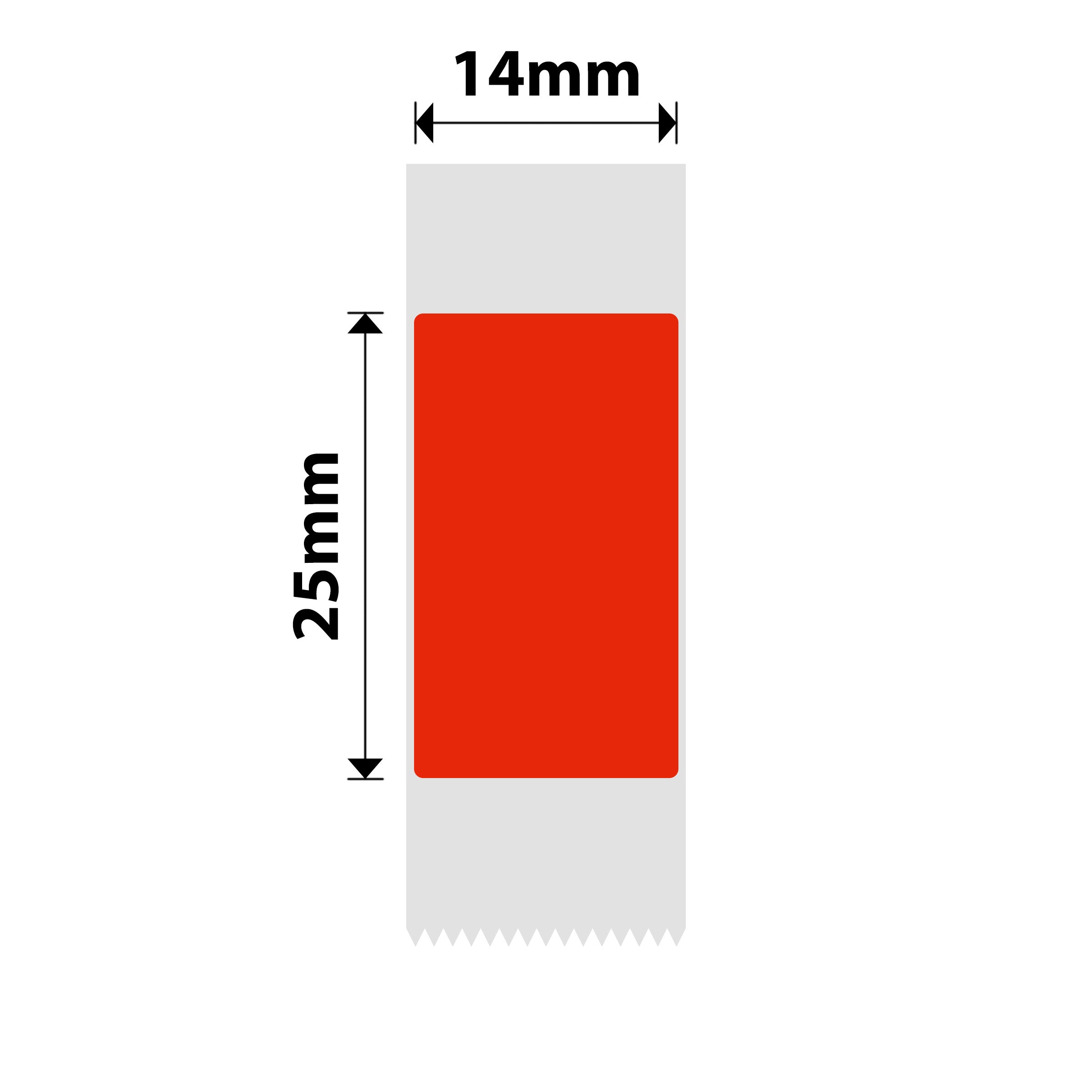 NB278 - NIIMBOT - D11 / D101 / D110 / H1S - R14 x 25 mm - 240 étiquettes par rouleau - Motif rouge