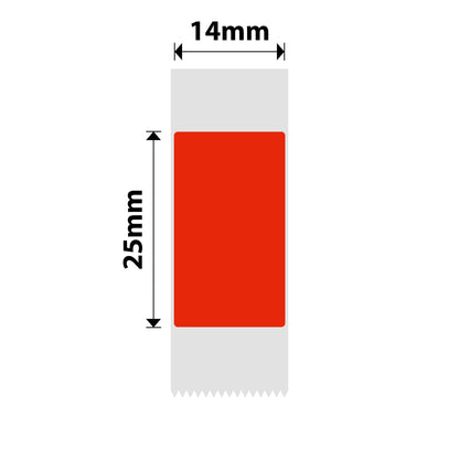 NB278 - NIIMBOT - D11 / D101 / D110 / H1S - R14 x 25 mm - 240 étiquettes par rouleau - Motif rouge