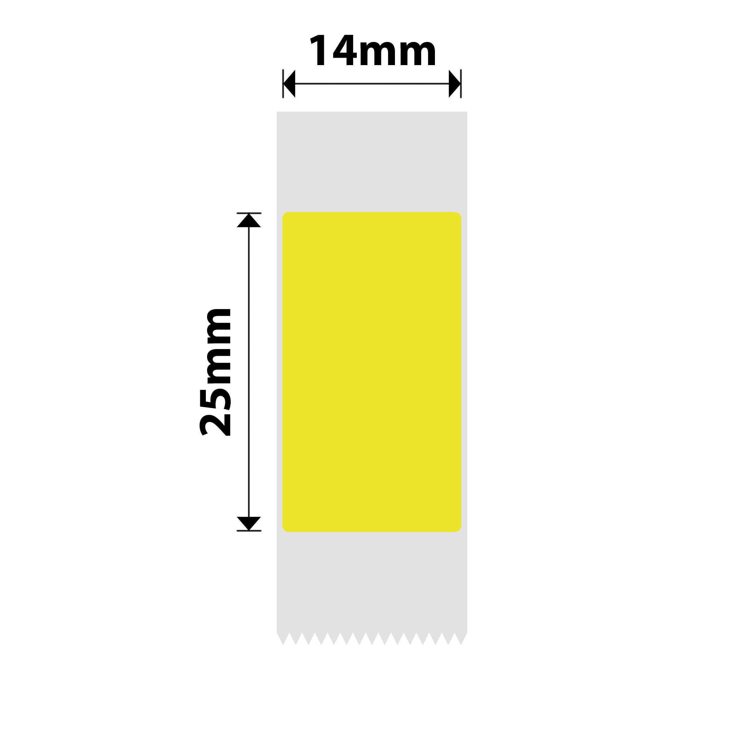 NB280 - NIIMBOT - D11 / D101 / D110 / H1S - R14X25MM - 240 ÉTIQUETTES PAR ROULEAU - JAUNE