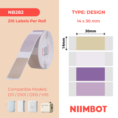 NB282 - NIIMBOT - D11 / D101 / D110 / H1S - 14X30MM - 210 DREAM PARK 4 COLOURS LABELS