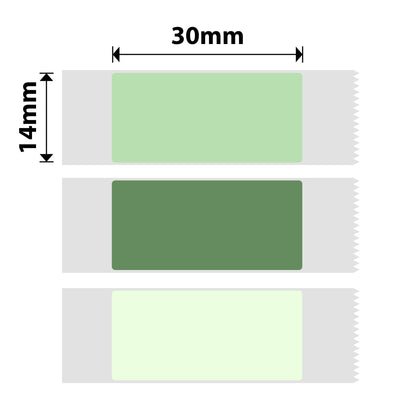 NB284 - NIIMBOT - D11 / D101 / D110 / H1S - R14X30MM - 210 ÉTIQUETTES PAR ROULEAU - VERT (3 COULEURS)