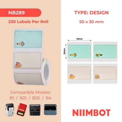 NB289 - NIIMBOT - B1 / B21 / B3S / B4 - 50X30MM - 230 CHILDHOOD DREAM LABELS