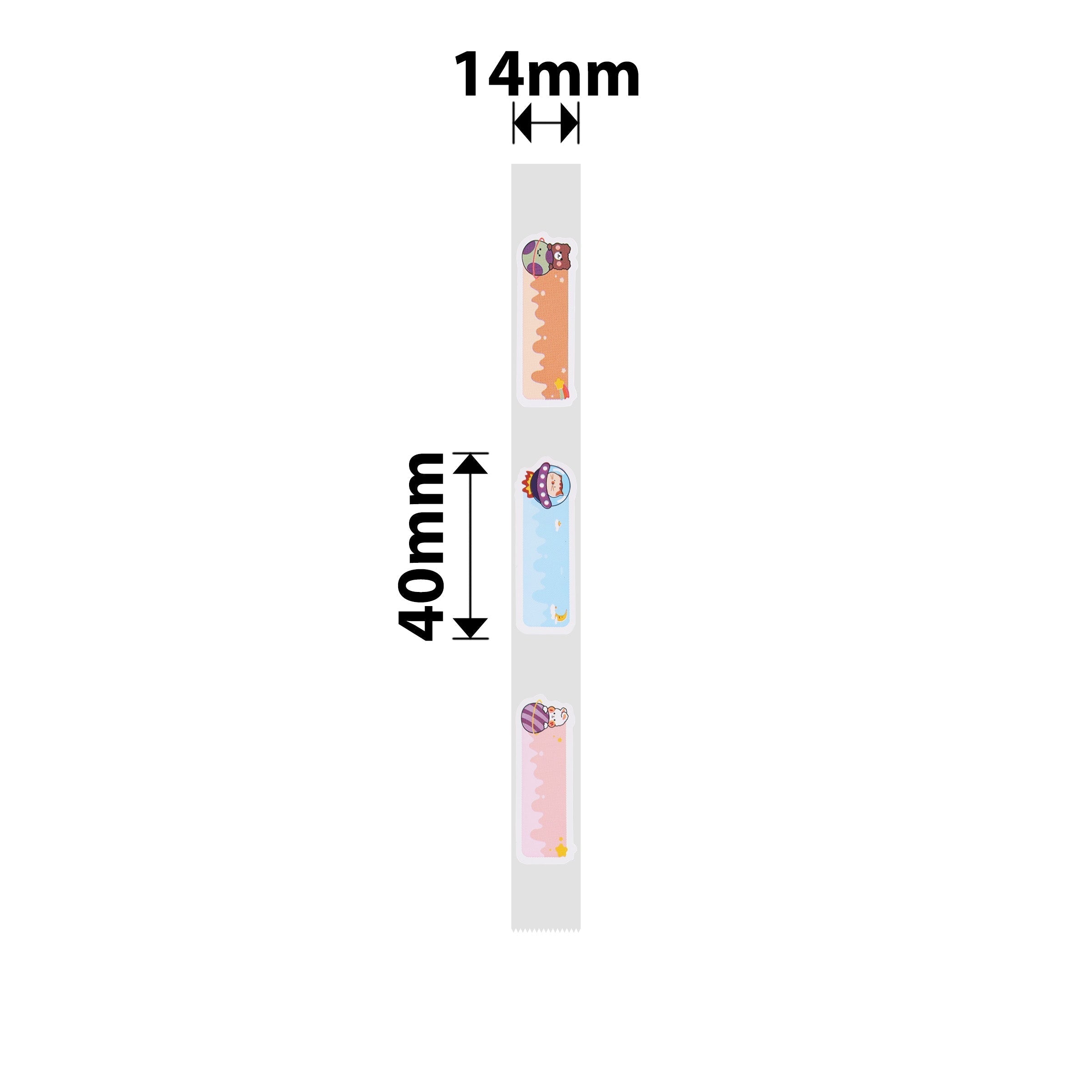 NB299 - NIIMBOT - D11 / D101 / D110 / H1S - 14X40MM - 155 LABELS PER ROLL - PLANET TOUR DESIGN