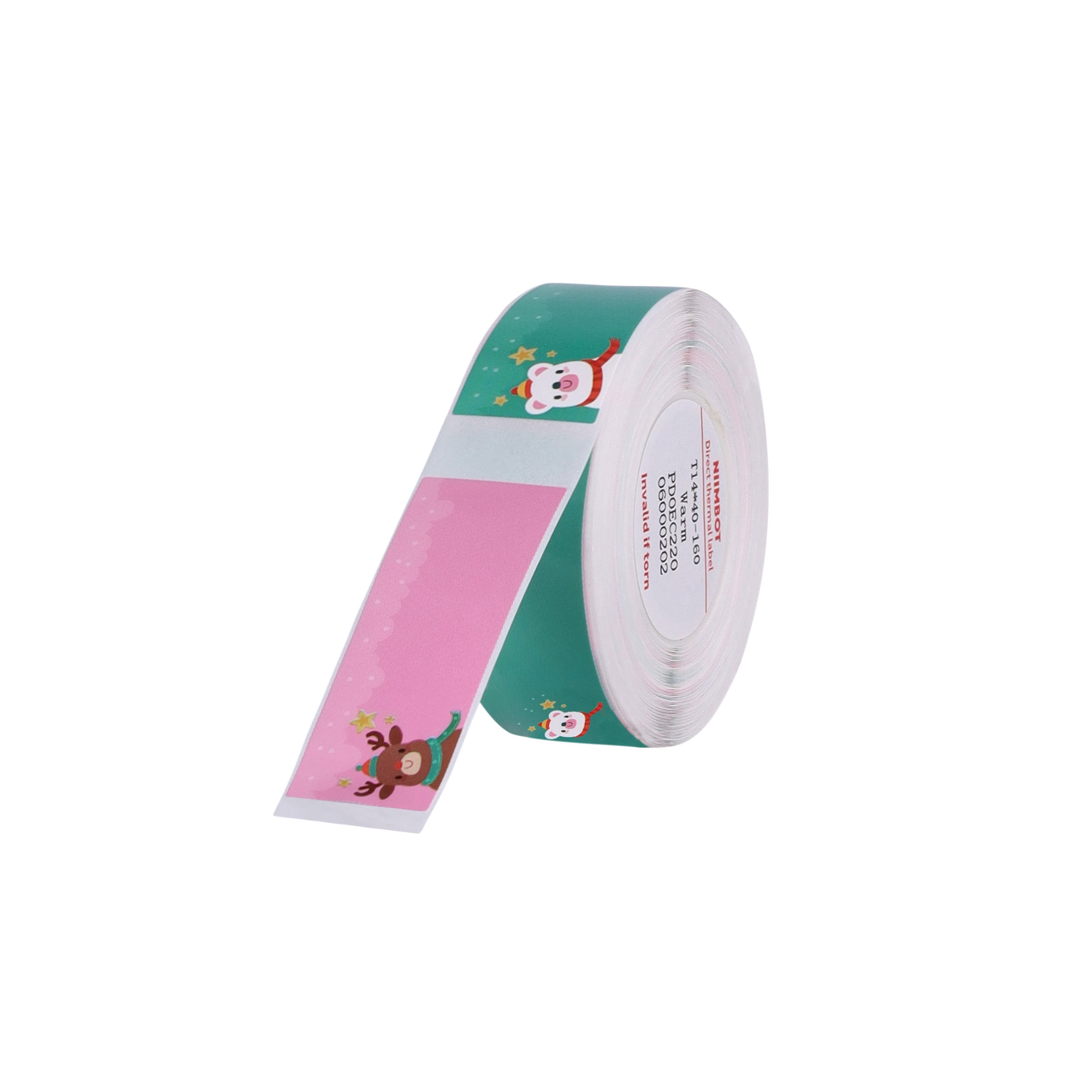 NB300 - NIIMBOT - D11 / D101 / D110 / H1S - R14X40MM - 160 LABELS PER ROLL - COLOUR ANIMALS DESIGN