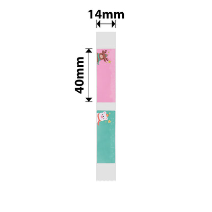 NB300 - NIIMBOT - D11 / D101 / D110 / H1S - R14X40MM - 160 LABELS PER ROLL - COLOUR ANIMALS DESIGN