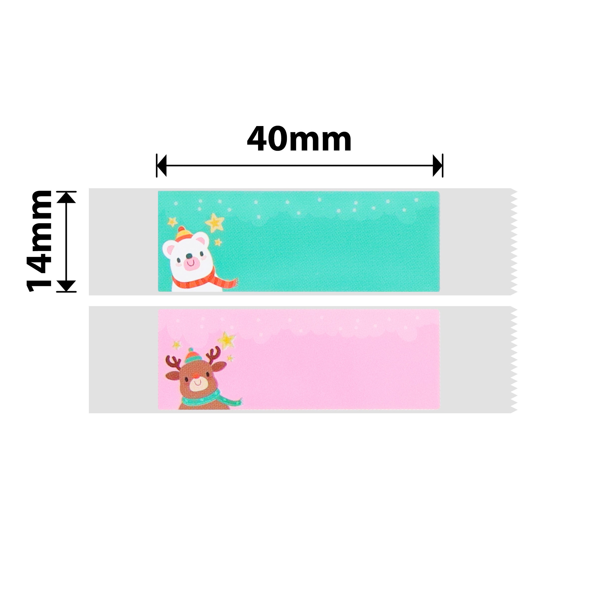 NB300 - NIIMBOT - D11 / D101 / D110 / H1S - R14X40MM - 160 ETICHETTE PER ROTOLO - DESIGN ANIMALI A COLORI