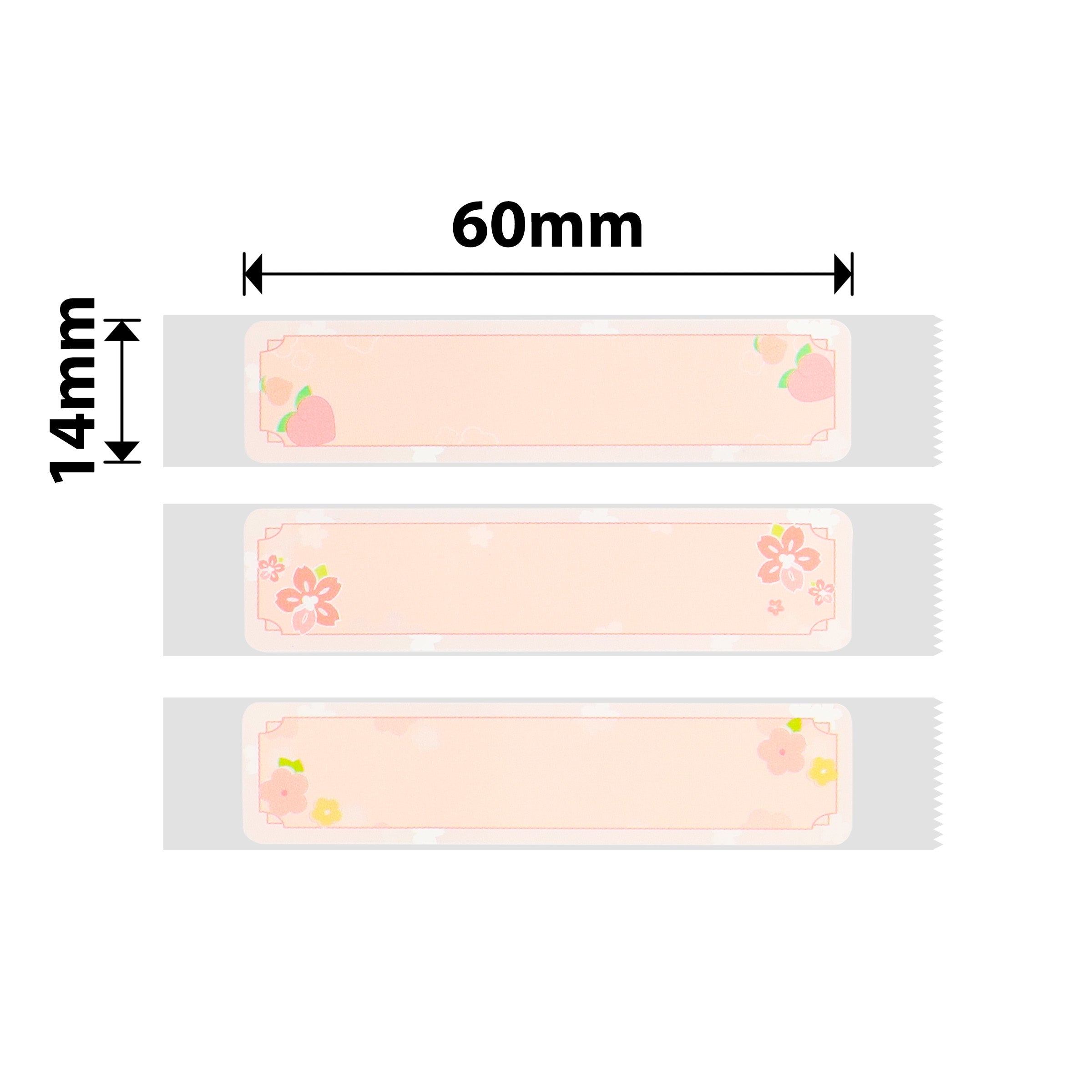 NB304 - NIIMBOT - D11 / D101 / D110 / H1S - R14X60MM - 110 ETICHETTE PER ROTOLO - DESIGN ROSA CILIEGIA