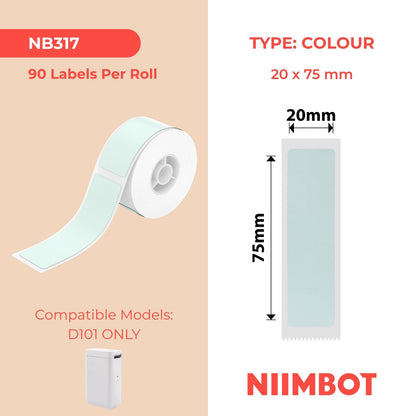 NIIMBOT - D101 Only - 20x75mm - Green - 90 Labels