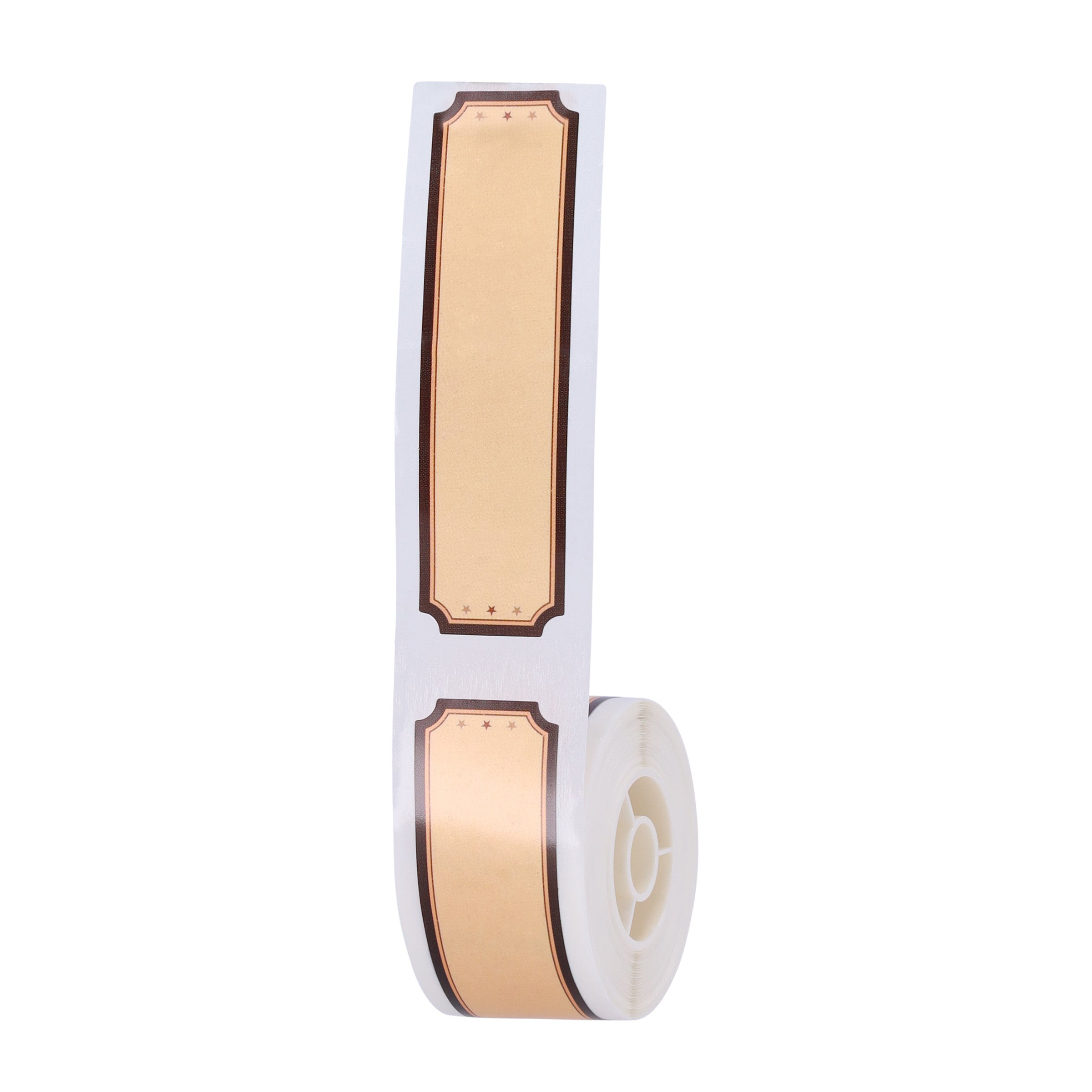 NB323 - NIIMBOT - D101 UNIQUEMENT - R20X75MM - 90 ÉTIQUETTES PAR ROULEAU - MOTIF BOIS MARRON