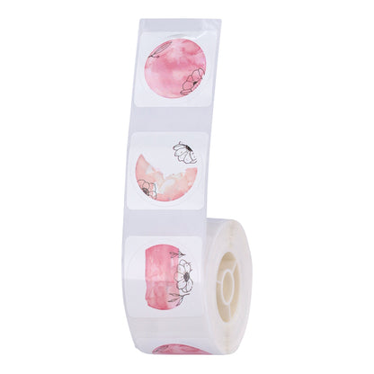 NB335 - NIIMBOT - D101 UNIQUEMENT - R25X25MM - 225 ÉTIQUETTES PAR ROULEAU - RONDES - ROSE