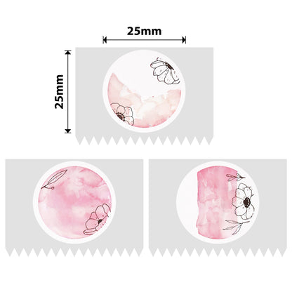 NB335 - NIIMBOT - D101 UNIQUEMENT - R25X25MM - 225 ÉTIQUETTES PAR ROULEAU - RONDES - ROSE