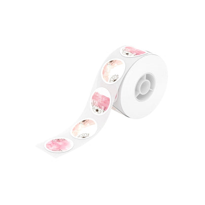 NB335 - NIIMBOT - SOLO D101 - R25X25MM - 225 ETICHETTE PER ROTOLO - ROTONDO - ROSA
