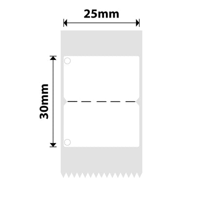 NB340 - NIIMBOT - SOLO D101 - R25X30MM - 210 ETICHETTE PER ROTOLO - CON DESIGN FORATO