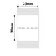 NB340 - NIIMBOT - D101 ONLY - 25X30MM - 210 WHITE WITH HOLE LABELS