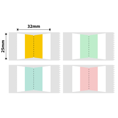 NB347 - NIIMBOT - SOLO D101 - R25X32MM - 190 ETICHETTE PER ROTOLO - INDICE FORMA T COLORI MISTI