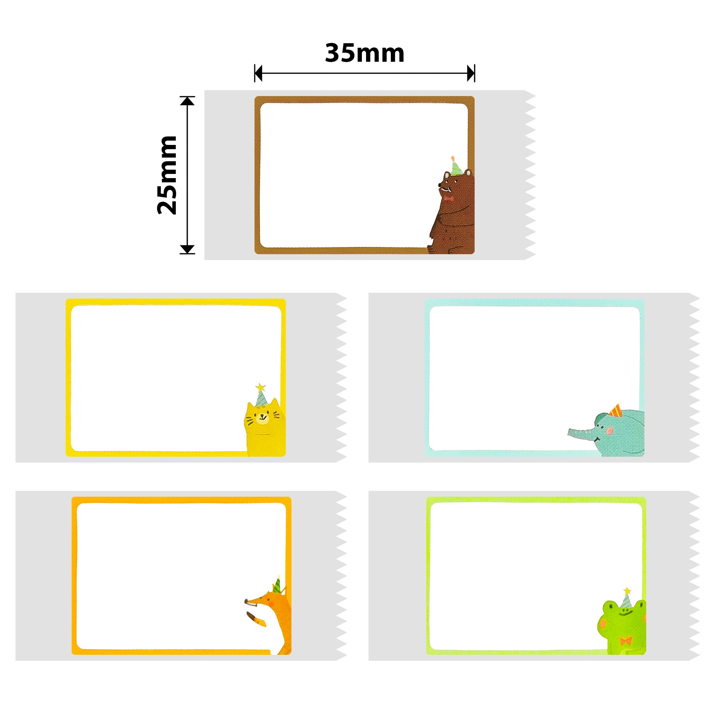 NB349 - NIIMBOT - D101 ONLY - 25X35MM - 180 HAPPY FOREST LABELS