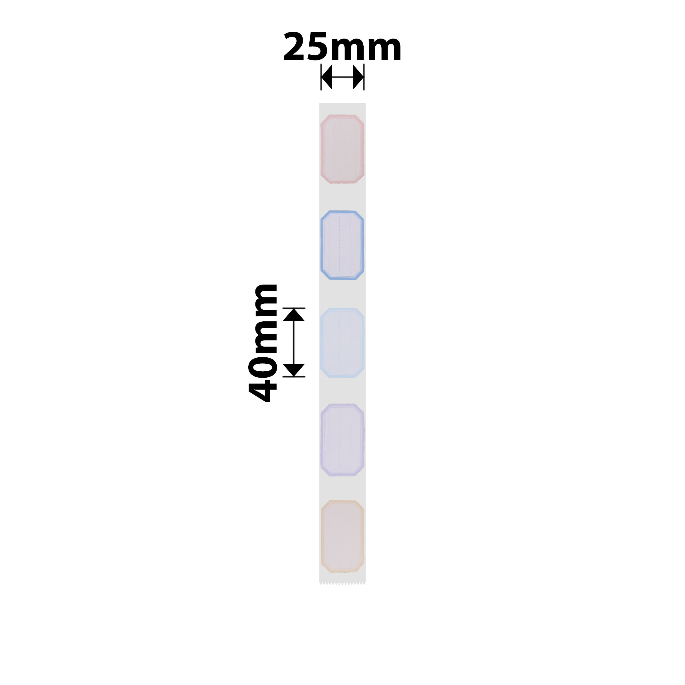 NB356 - NIIMBOT - D101 ONLY - R25X40MM - 160 LABELS PER ROLL - COLOUR BORDER DESIGN
