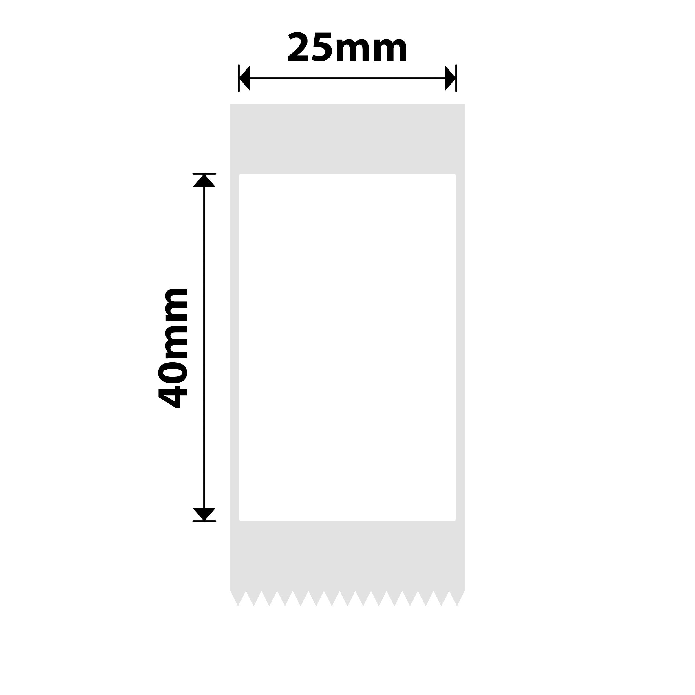 NB358 - NIIMBOT - D101 UNIQUEMENT - R25X40MM - 160 ÉTIQUETTES PAR ROULEAU - BLANCHES