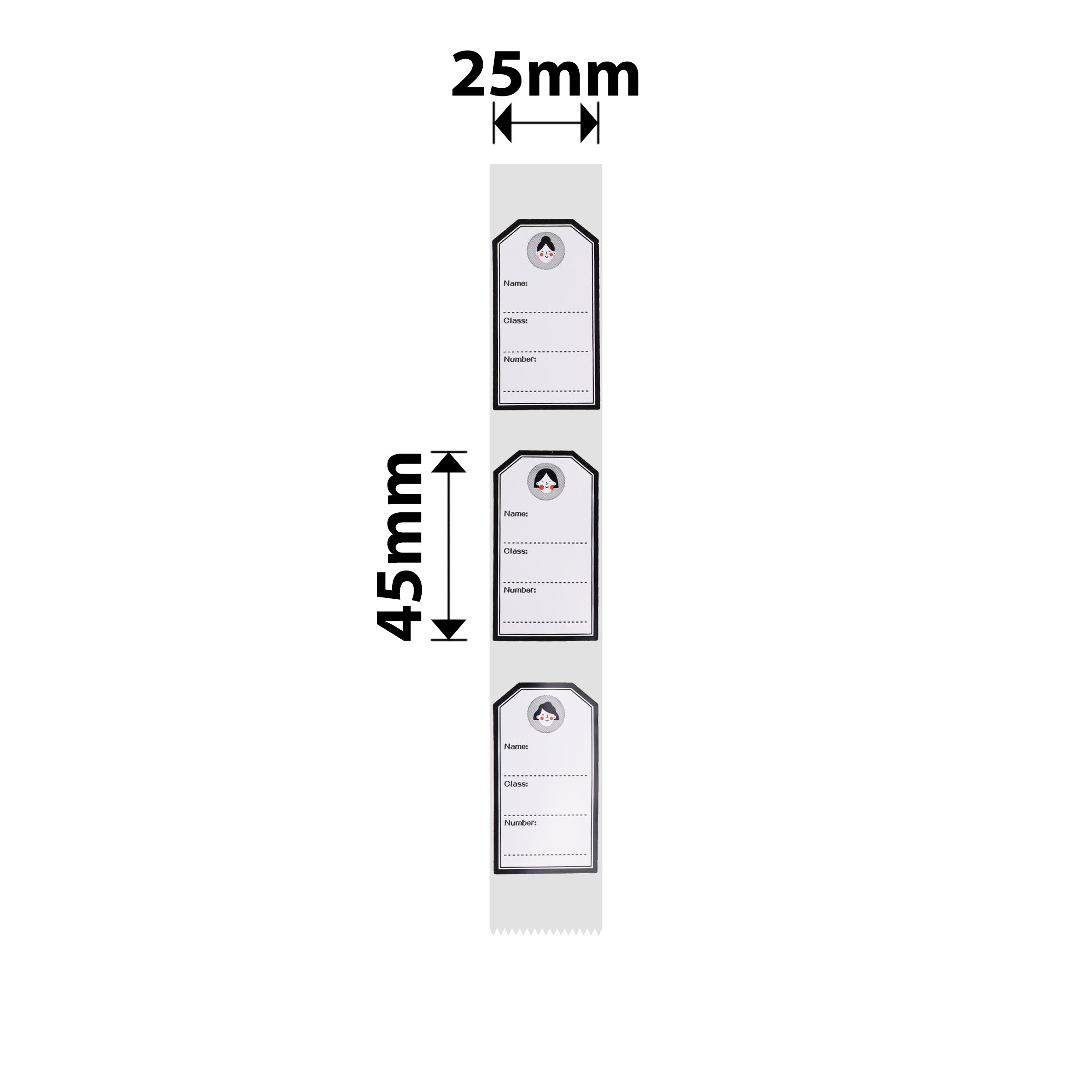 NB365 - NIIMBOT - D101 ONLY - R25X45MM - 150 LABELS PER ROLL - YOUNG GIRL DESIGN
