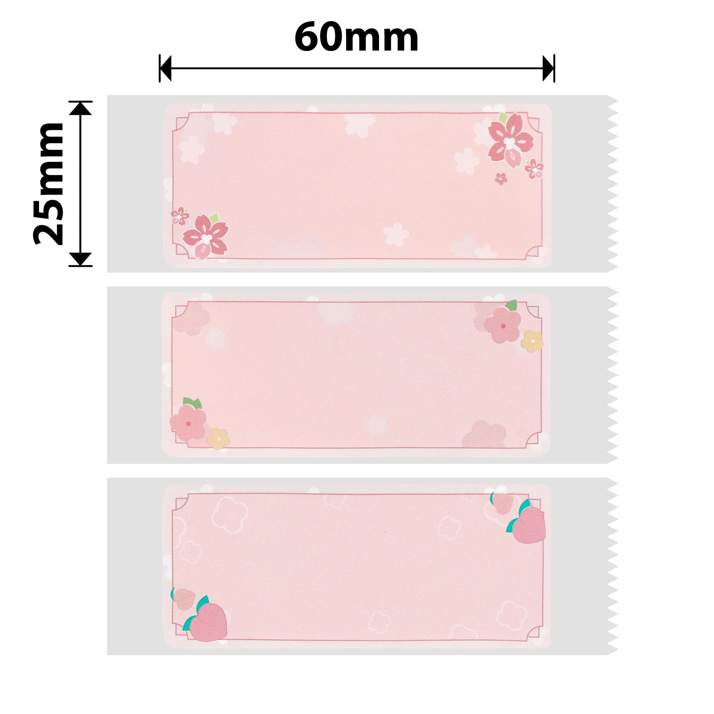 NB375 - NIIMBOT - D11 / D101 / D110 / H1S - R25X60MM -110 ÉTIQUETTES PAR ROULEAU - SAKURA ERYA