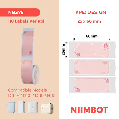 NIIMBOT - D Range - 25x60mm - Sakura Erya - 110 Labels