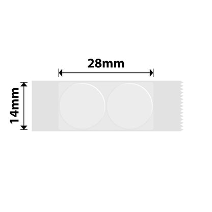 NB386 - NIIMBOT - B18 / N1 - 14X28MM - 195 TRANSPARENT ROUND LABELS