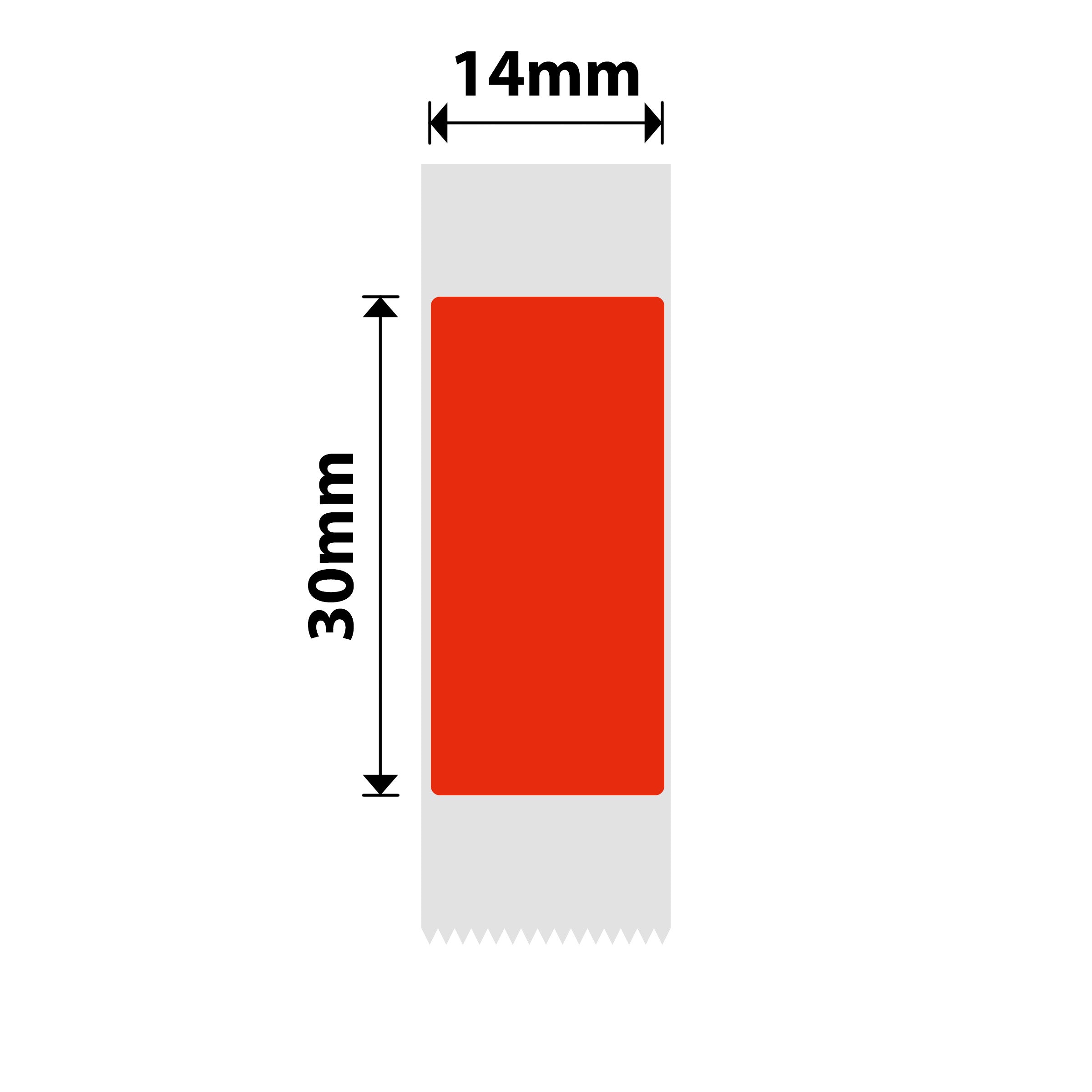 NB389 - NIIMBOT - B18 / N1 - 14X30MM - 190 RED LABELS