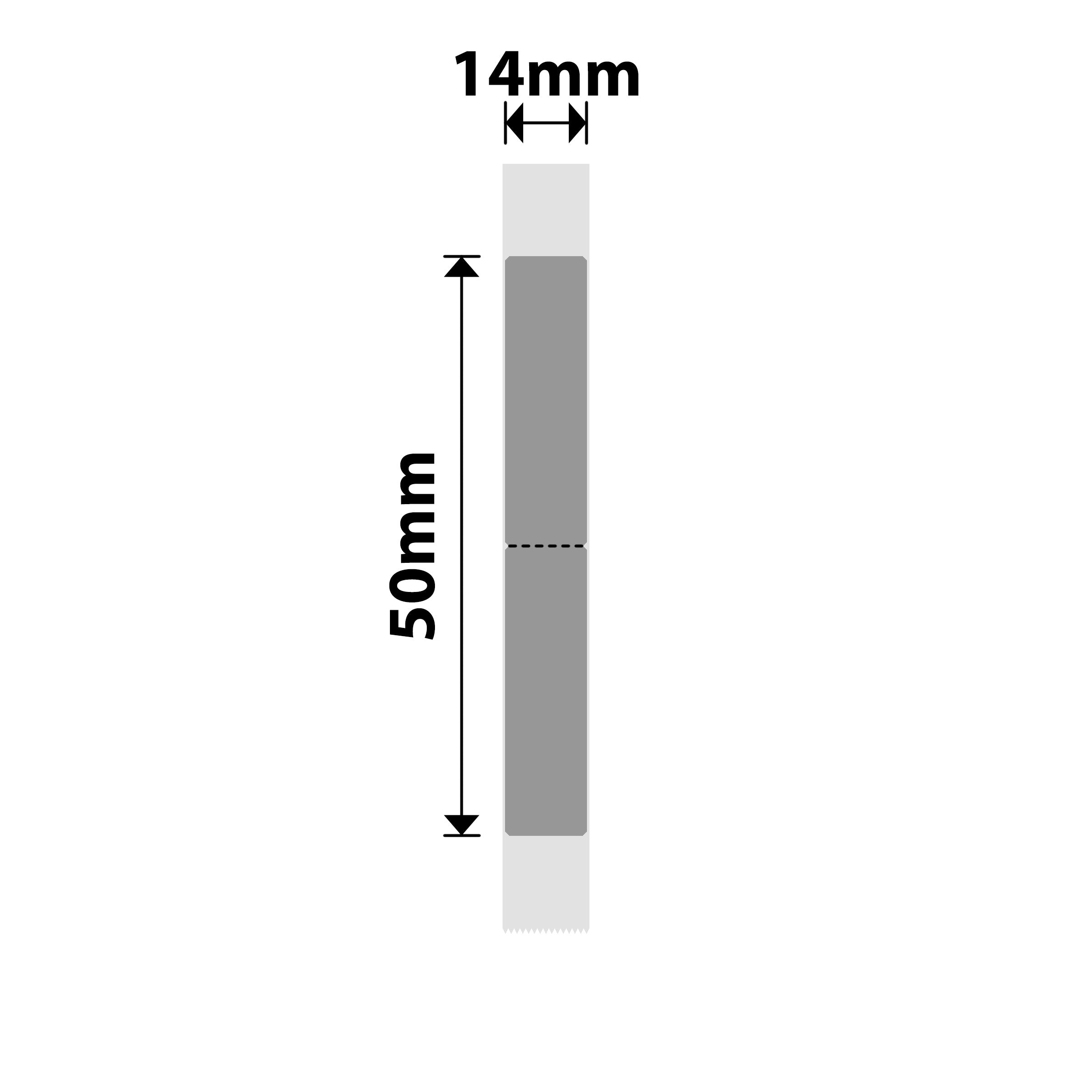 NB394 - NIIMBOT - B18 / N1 - ES14X50mm - 125 ÉTIQUETTES PAR ROULEAU - ARGENT FONCÉ