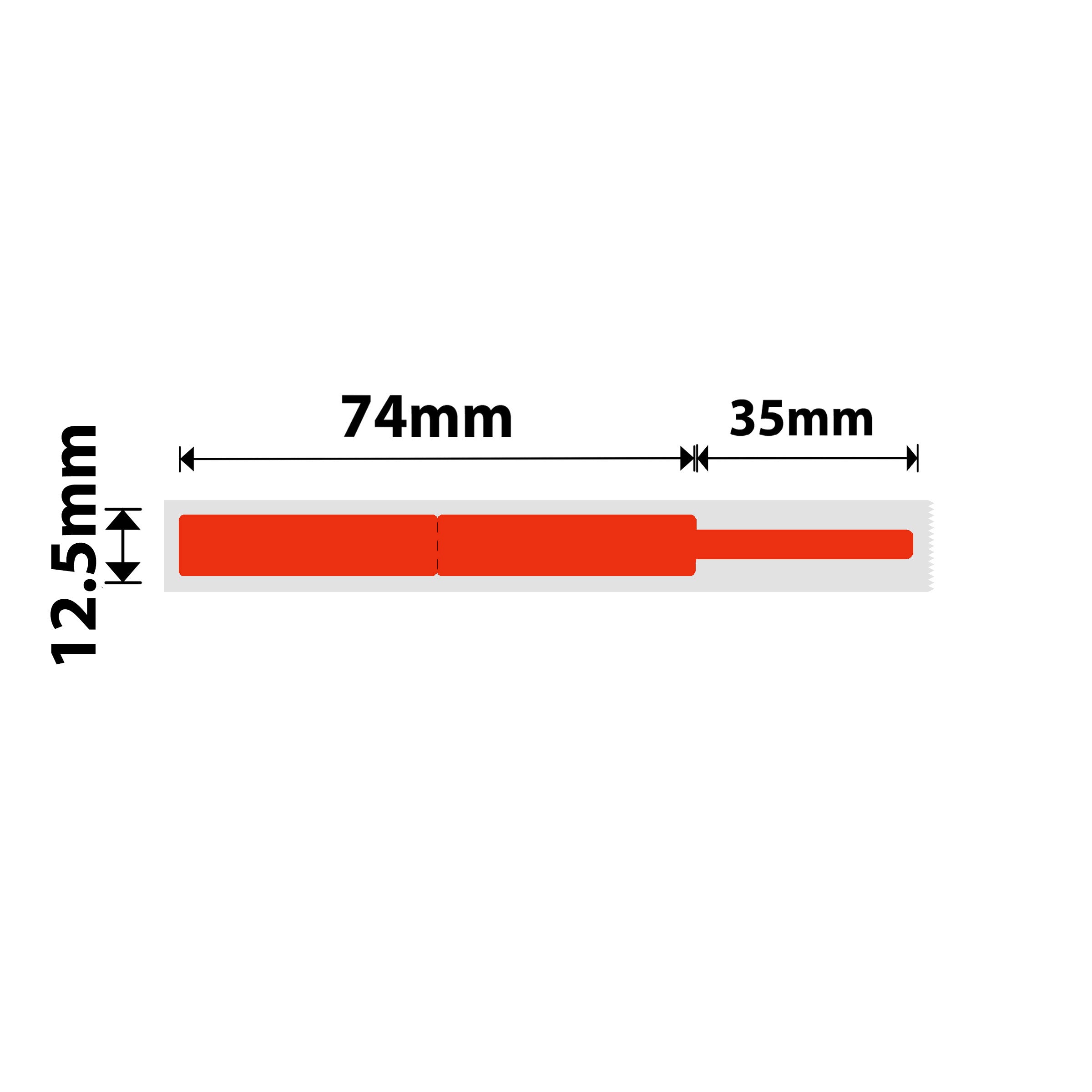 NB404 - NIIMBOT - B18 / N1 - EW12.5X109mm - 60 ETICHETTE PER ROTOLO - ROSSO - CAVO