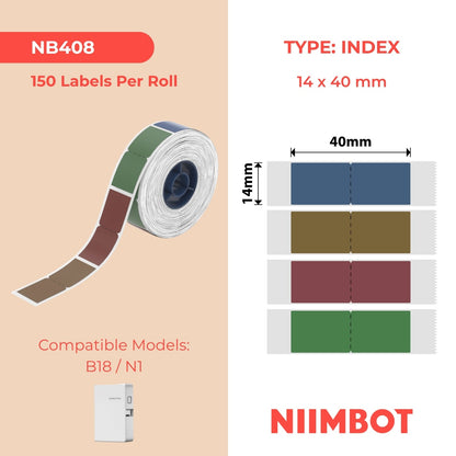 NIIMBOT - N1 - 14x40mm - Vintage Index - 150 Labels
