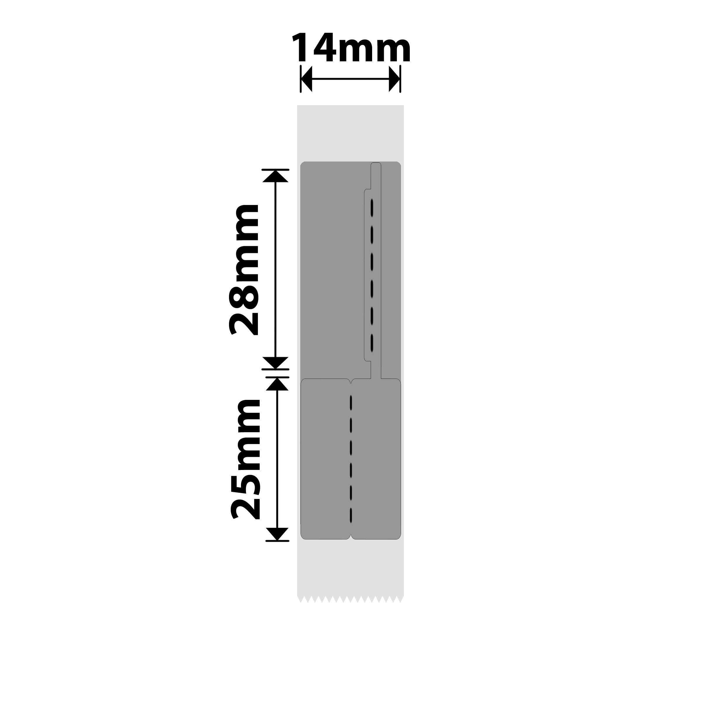 NB413 - NIIMBOT - B18 / N1 - 14X53MM - 130 DARK SILVER JEWELLERY LABELS