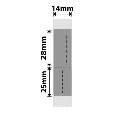 NB413 - NIIMBOT - B18 / N1 - EY14X53mm - 130 ETICHETTE PER ROTOLO - ARGENTO SCURO - DESIGN GIOIELLI
