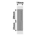 NB413 - NIIMBOT - B18 / N1 - 14X53MM - 130 DARK SILVER JEWELLERY LABELS