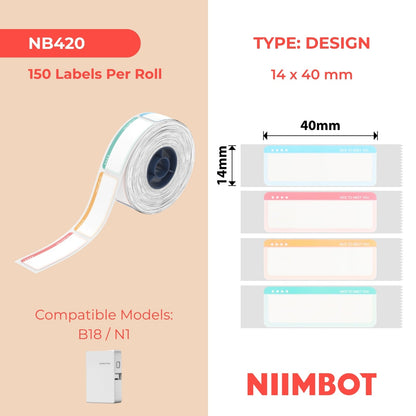 NIIMBOT - N1 - 14x40mm - Nice To Meet You - 150 Labels