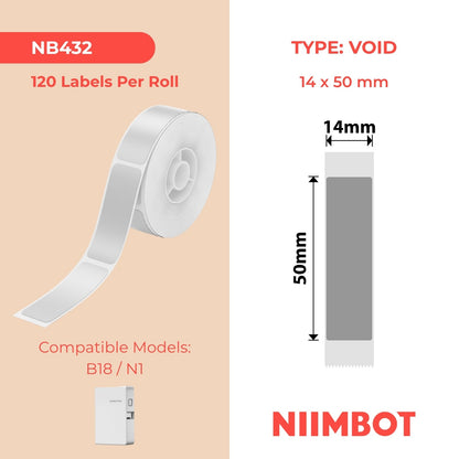 NIIMBOT - N1 - 14x50mm - Grey Void - 125 Labels