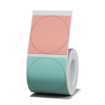 NB439 - NIIMBOT - B1 / B21 / B3S / B4 - T41X41MM - 175 ETICHETTE TERMICHE ROTONDE - DESIGN MULTICOLORE