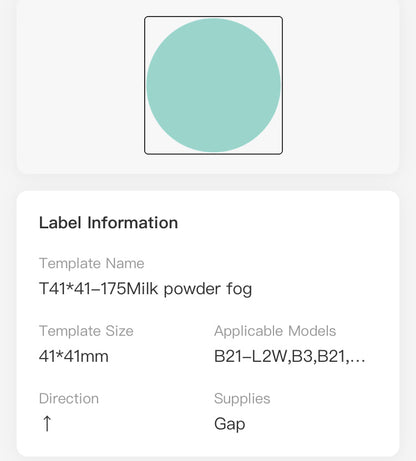NB439 - NIIMBOT - B1 / B21 / B3S / B4 - T41X41MM - 175 ETICHETTE TERMICHE ROTONDE - DESIGN MULTICOLORE