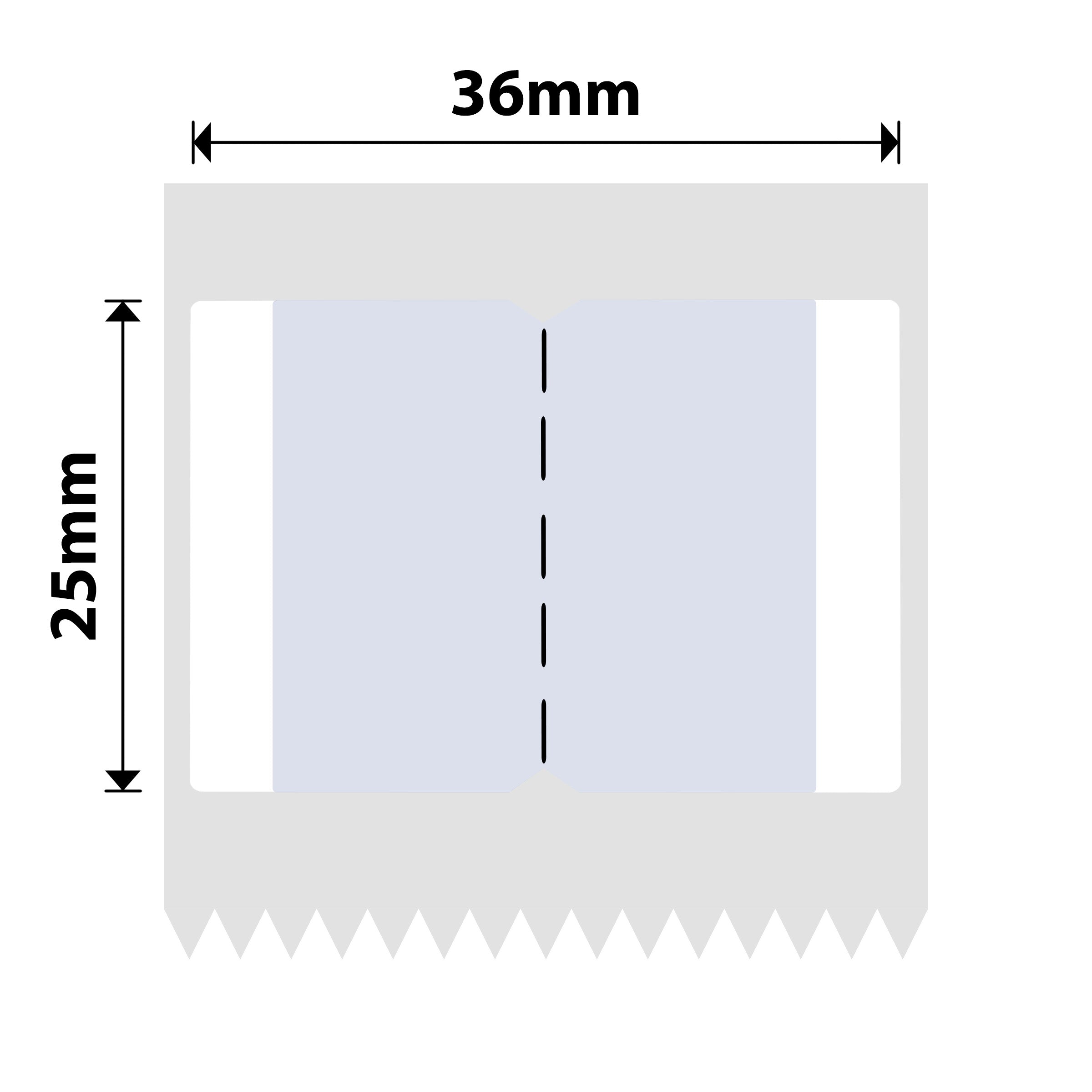 NB443 - NIIMBOT - B1 / B21 / B3S / B4 - T36X25MM - 260 LABELS PER ROLL - GREY INDEX STICKER DESIGN