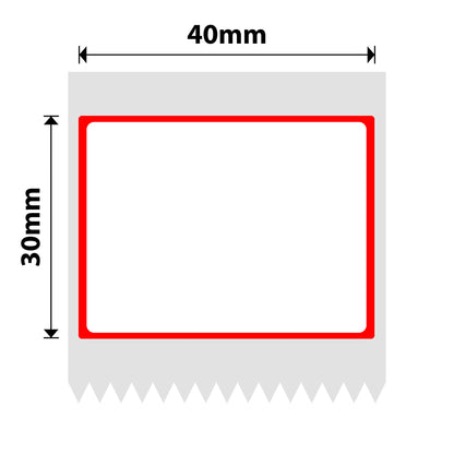 NB444 - NIIMBOT - B1 / B21 / B3S / B4 - 40X30MM - 230 RED FRAME LABELS