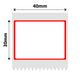 NB444 - NIIMBOT - B1 / B21 / B3S / B4 - 40X30MM - 230 RED FRAME LABELS