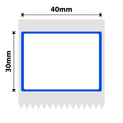 NIIMBOT - B Range - 40x30mm - Blue Frame - 230 Labels